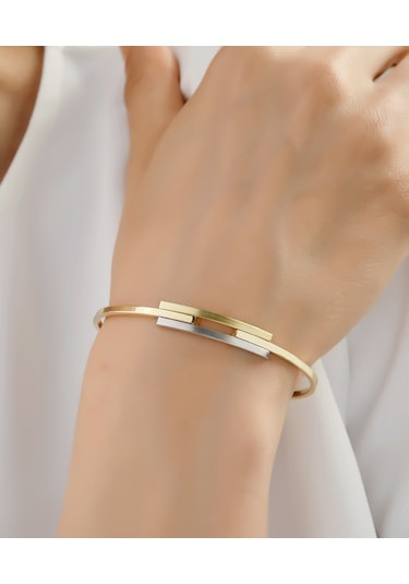 2 Sıra Kaburga Altın Kelepçe Bilezik