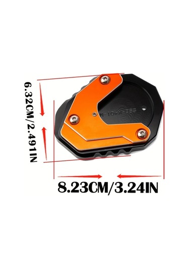 Gateesat Ktm Duke 125 200 250 390 690 Cnc Yan Destek Genişletme Plakası Siyah