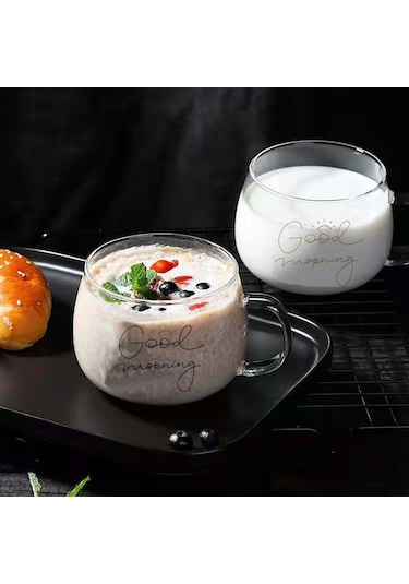 Perotti Good Morning 400 Ml 2'Li Cam Kupa Magnolya Bardağı