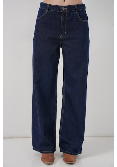 Kadın Ceket Pantolon Kot İkili Takım 30059 - Lacivert Lacivert