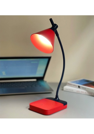 Dokunmatik Şarjlı Masa Lambası Kırmızı