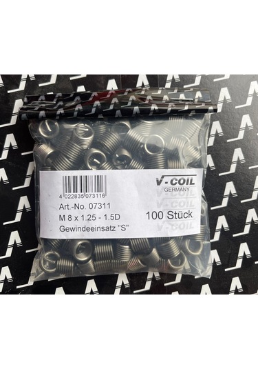 M8X1.25 1.5D Helicoil Yay V-Coıl Germany 100 Adet