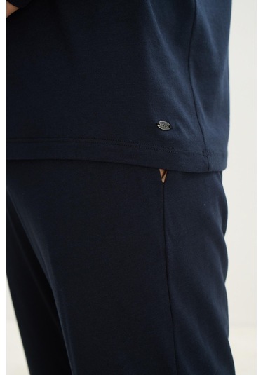 Erkek Uzun Kol Lacivert Pijama Takım C6t3n5o9 001