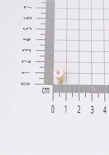 Bilezikci 14 Ayar Altın Papatya Çocuk Küpesi Sarı Altın