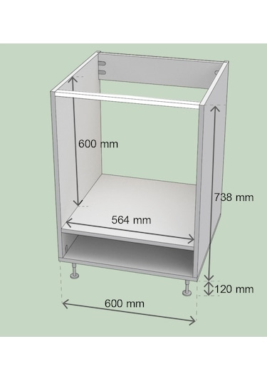 Mobilique Mdf Ankastre Fırın Dolabı Beyaz