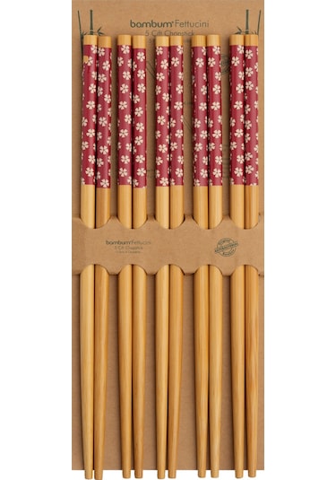 Bambum Fettucini 5 Çift Chopstick Bcsf1 Bej
