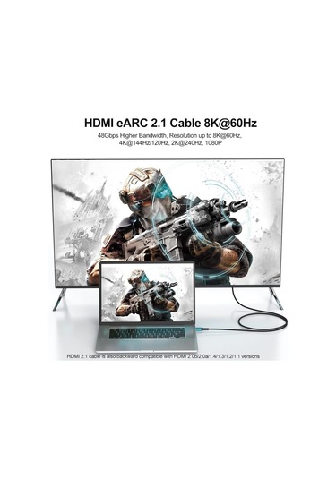 Primex Px-8k3 3 Metre 2.1v Hdmı Kablo, 8k 2.1v Hdmı, 4k 144hz Hdmı Kablo, Hdr10 / Earc Hdmı Kablo