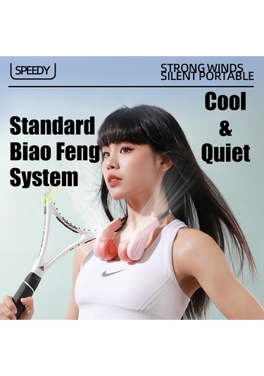 Kosona Mf089 Beyaz Boyun Fanı: 5 Hızlı, 360 Rota Ayarı, İki Motorlu, Hava Akışlı, 800mah Pil, Type-c Şarj