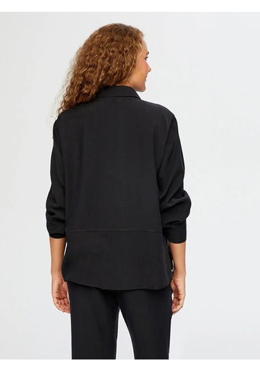 Faik Sönmez Cepleri Toka Detaylı Tenselli Kadın Tunik W26tnk001 Siyah