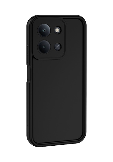 Redmi 15c Kılıf Kamera Korumalı Zore Ananas Kapak - Siyah Siyah