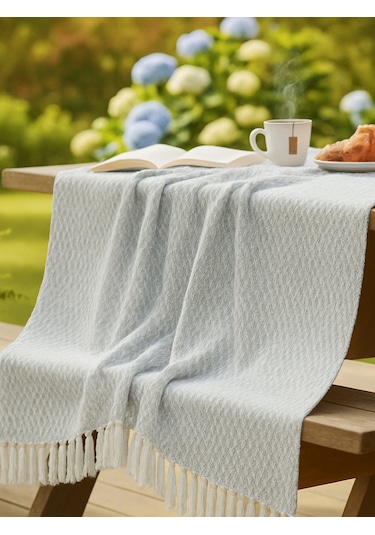 Beylini Çok Amaçlı Örtü Koltuk Çekyat Kilim Yatak Piknik Örtüsü Zemin Kaplama Yıkanabilir Saçaklı 170x200 Cm Gri