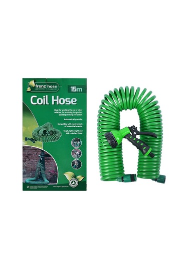 Reedark 15 Metre Yaylı Genişleyen Eva Bahçe Sulama Hortumu - 7 Fonksiyonlu Fıskiye İle Araba Yıkama Ve Bahçe Bakımı Seti