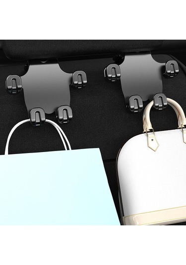 Yifomall Oto Arka Koltuk Mutfaklı Kanca - Abs Malzeme, 400g Ağırlık, 10.2x9.7cm Boyut, Çanta/şemsiye Sabitleyici, Zararsız Kurulum, Oto Aksesuarı