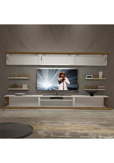 Decoraktiv Trendstyle 8y Mdf Tv Ünitesi Tv Sehpası Beyaz - Pera