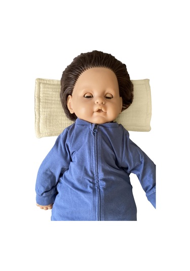 Pamuk Muslin Bebek Emzirme Yastığı Ter Emici Kol Yastığı Bej