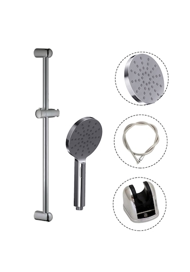 3 Fonksiyonlu Butonlu Sürgülü Duş Seti Eca Model Sürgülü Duş Seti Krom