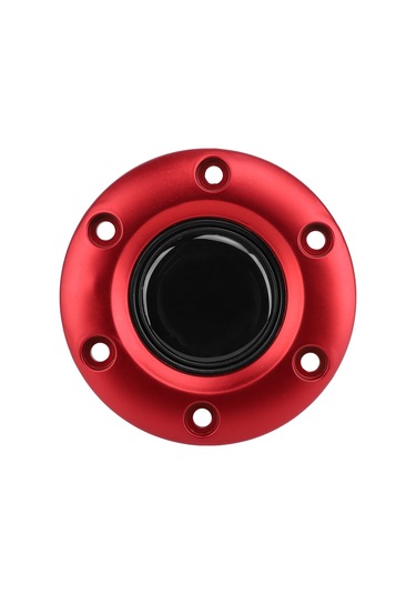 Lemestar 6 Delikli Universal Direksiyon Merkezi Kapağı - Abs Malzeme, Sinyal Tuşu Ve Montaj Aleti İle, Özel Araç İç Dizaynı İçin Uyumlu, Kırmızı Kırmızı