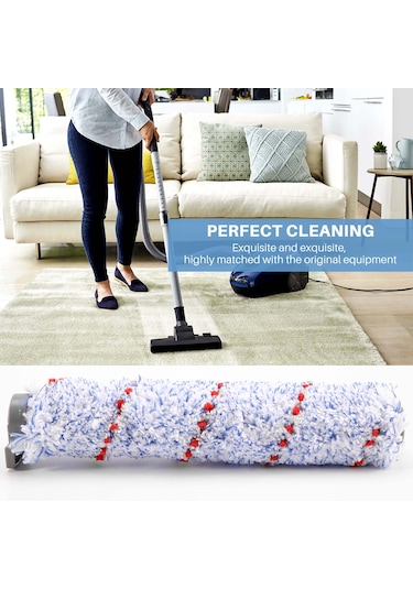 Leasetake Tineco Ifloor Islak Kuru Kablosuz Elektrikli Süpürge İçin Yedek Fırça Rulosu, 2 Paket Rulo Fırça + 2 Ön Filtre Köpüğü