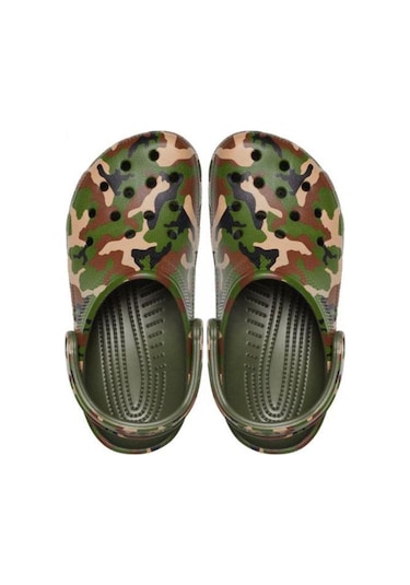 Crocs Unisex Sandalet Classic Printed Camo Clog 206454-3tc Yeşil