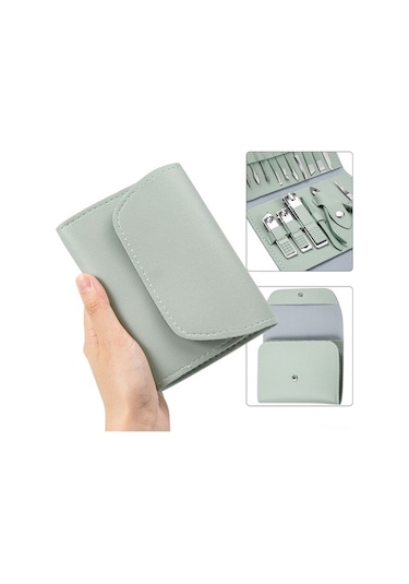 Dancemonkey Profesyonel Tırnak Bakım Seti - 16 Parça Paslanmaz Çelik Manikür Pedikür Aletleri Mor Mor