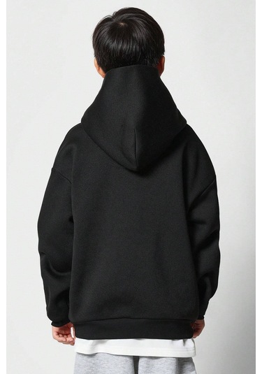 The Sunshine Baskılı Erkek - Kız Çocuk Rahat Kalıp Sweatshirt Siyah