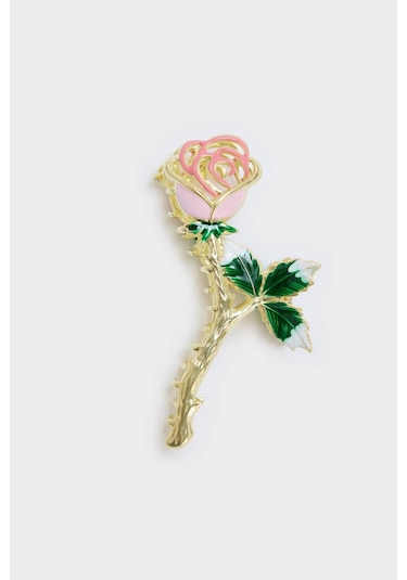 Defacto Kadın Pembe Gül Detaylı Mandal Toka F8267axnskr1 Diğer