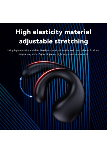 Qingmipy Siyah-kırmızı Q92 Bluetooth 5.3 Kulaklık - 5 Saat Müzik Süresi, 10m Menzil, 13mm Hoparlör