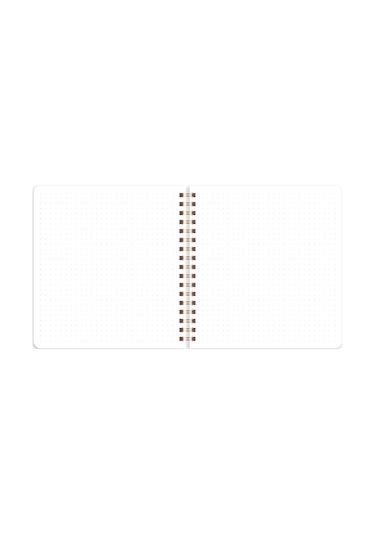 15x16 Spiralli Karton Kapak 2'li Noktalı Not Defter Seti - Patchwork Çok Renkli