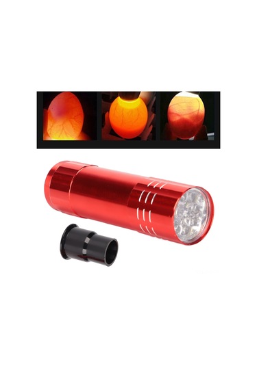 Moveevo Küçük Metal Plastiği Led Soğuk Işık Yumurta Test Cihazı - Kuluçka Gözlem Aleti Pil Dahil Değil
