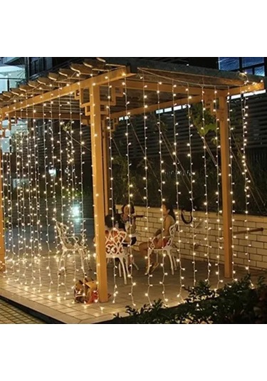 3x3 Metre Sarı Işıklı Perde Led Gün Işığı