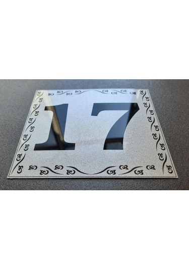 Kapı Numarası 10x12 cm Kendinden Yapışkanlı No:17