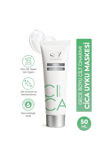 Soi Cica Onarıcı ve Nemlendirici Cilt Bakım Kremi 50 ML﻿﻿