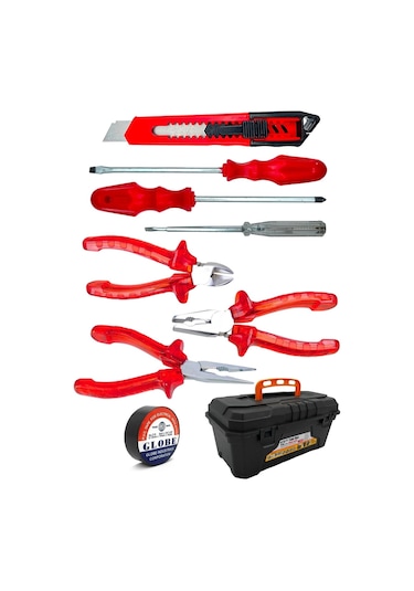 3 Lü Pense Set 3 Lü Tornavida Takımı Elektrik Bandı Falçata+takım