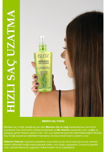 Beuz Hızlı ve Sağlıklı Saç Uzatma Etkili Biberiye Saç Toniği 200 ML