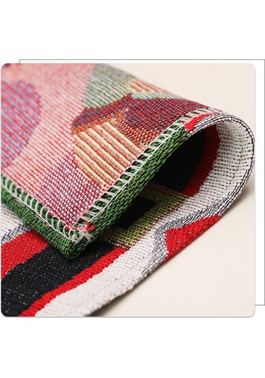 Neevoyu Noel Güneşi Desenli Isıya Dayanıklı Örgü Kumaş Yemek Masası Altlığı 43x33 Cm - Aile, Parti, Bar Kullanıma Uygun