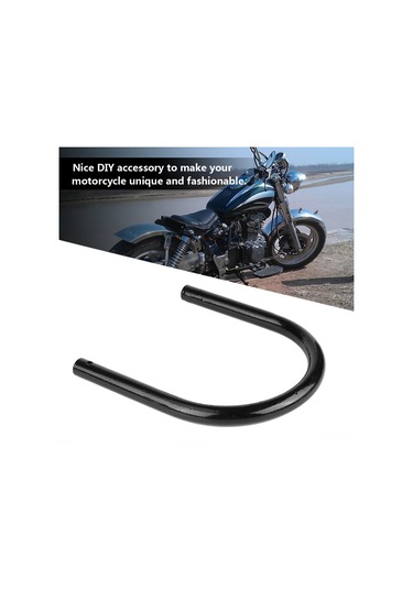 Lemestar Motosiklet Spoiler Montaj Aparatı - Siyah Metal, 210mm Eğri Boru, Rustproof, Kolay Kurulum, Dıy Accessory Diğer