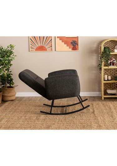 Pafu Kono Tv / Dinlenme / Baba / Emzirme Koltuğu Sallanan Sandalye - Keten Koyu Gri