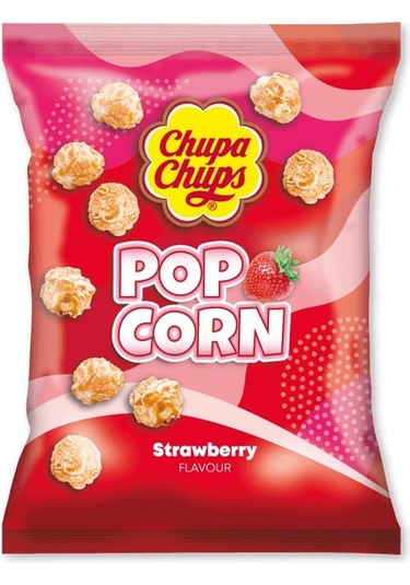 Chupa Chups Pop Corn Strawberry - Çilek Aromalı Patlamış Mısır 90 Gr
