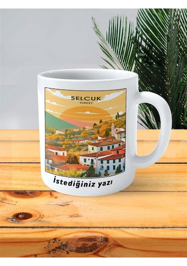 Selçuk Baskılı Kupa Bardak Kişiye Özel Desen Çok Renkli