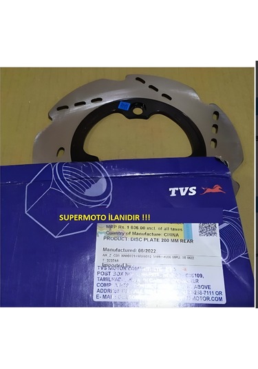Tvs Apache 150 -180 Arka Fren Diski Apachi Supermoto