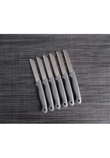 Solingen Meyve Bıçağı 6'lı Simli Gri Gümüş