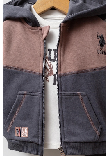 U.s. Polo Assn Erkek Bebek 3'lü Takım Füme-2080 Füme