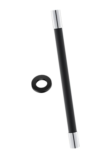 Suntek Balkon, Banyo, Mutfak Için Esnek Su Musluğu Borusu Uzatma Siyah