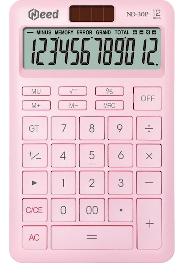 Need Nd-30p Pastel Pembe Hesap Makinesi Pembe