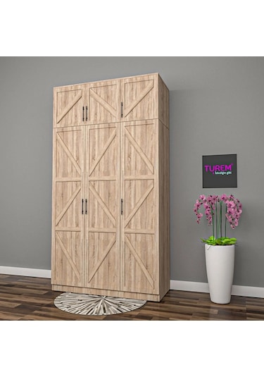 Loft 3 Kapılı Gardrop Mdf Sis Gri