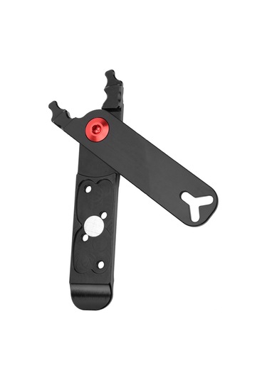 Kosona Alüminyum Alyuminyum Bisiklet Zinciri Açma Takımı - 4'lü Çok Fonksiyonlu: Lastik Çekici, Valf Anahtarı, Zincir Kilit Açıcı Siyah Siyah