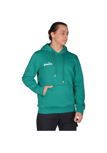 Diadora Bergamo - Erkek Yeşil Pamuklu Spor Sweatshirt