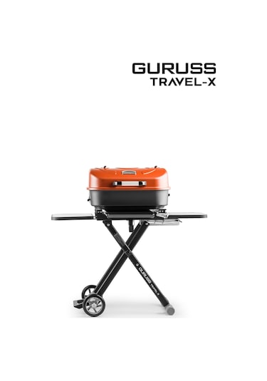 Guruss Travel-x Taşınabilir Mangal Tam Set Oksit Kırmızı Model:grs19
