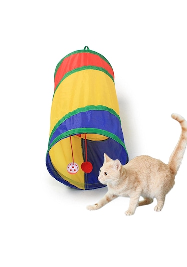 Forzacase Toplu Eğlenceli Kedi Oyun Tüneli 25 x 50 CM