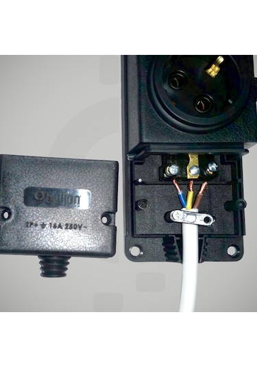 Monofaze Kauçuk 3'lü Priz